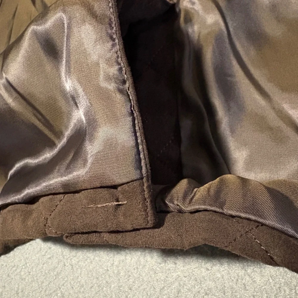 Ralph Lauren Quilted Blazer 42L Brown Diamond Quilt Paisley Lined Elbow Patch